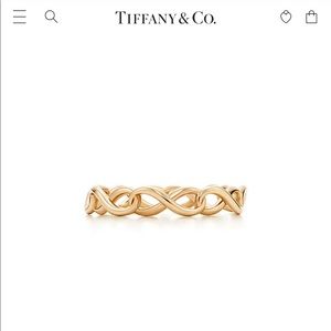 Tiffany & Co. 18k Gold Infinity Narrow Band Ring